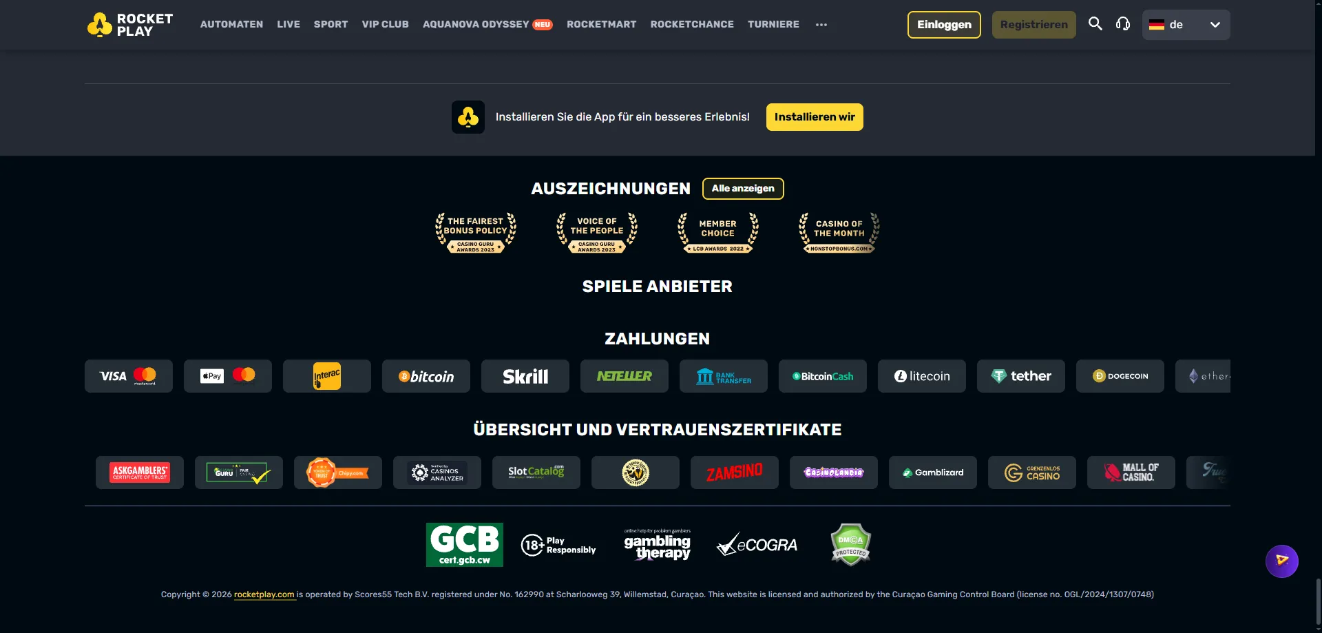 Rocketplay Casino deposit and withdrawal payment methods Australia