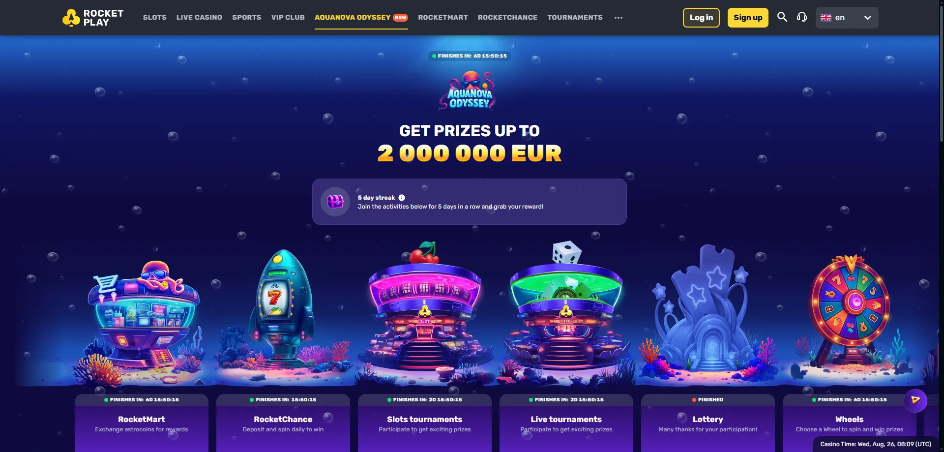 Rocketplay Casino welcome bonus 100% up to 1000 AUD Australia