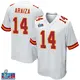 Game White Men's Matt Araiza Kansas City Chiefs Super Bowl LVII Patch Jersey